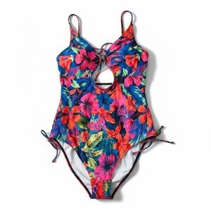Vibrant Floral Women's One Piece Swimsuit 4XL NWT